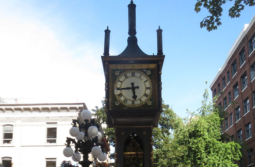 Gastown Old Steam Clock in Vancouver Canada