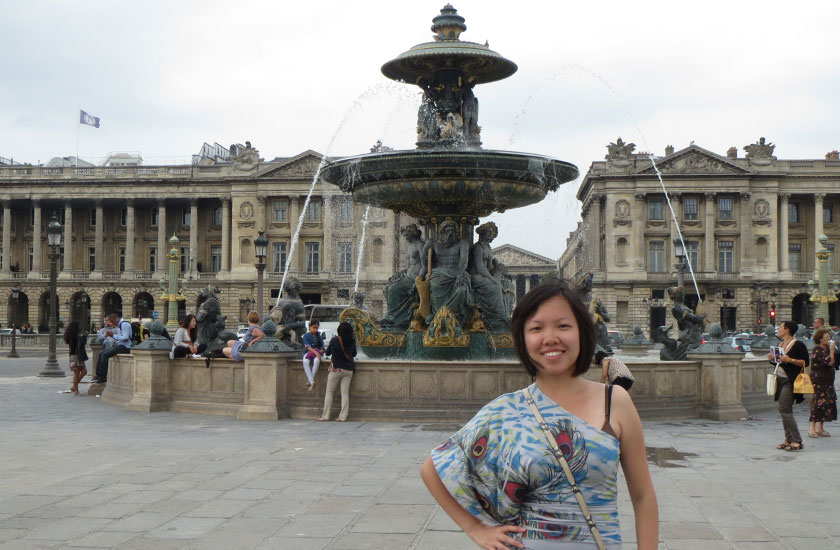 Water fountain at Place de Concorde 