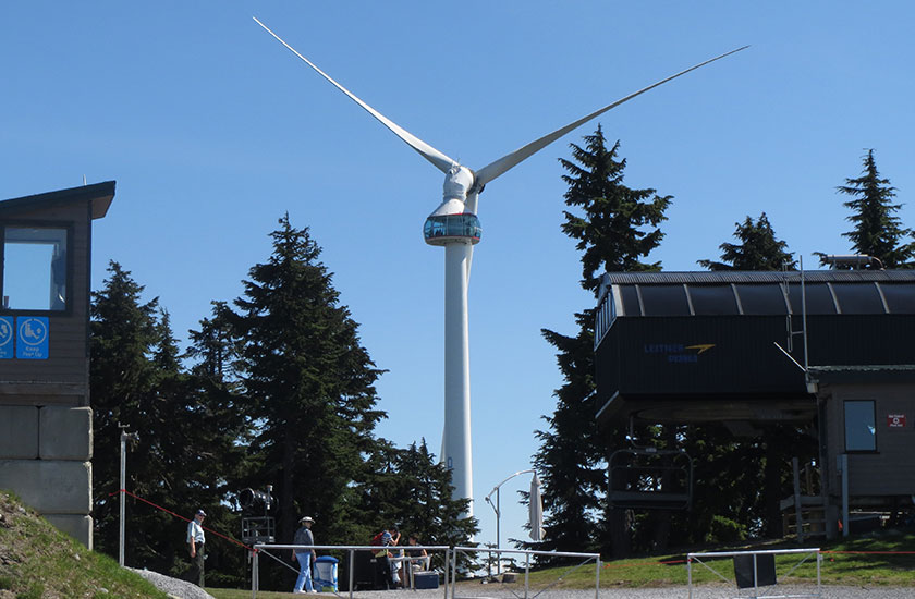 The tall Eye of the Wind Turbine 