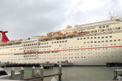 Carnival Ecstasy Cruise Ship Docked on Pier