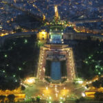 Nighttime View of Paris France from atop the Eiffel Tower