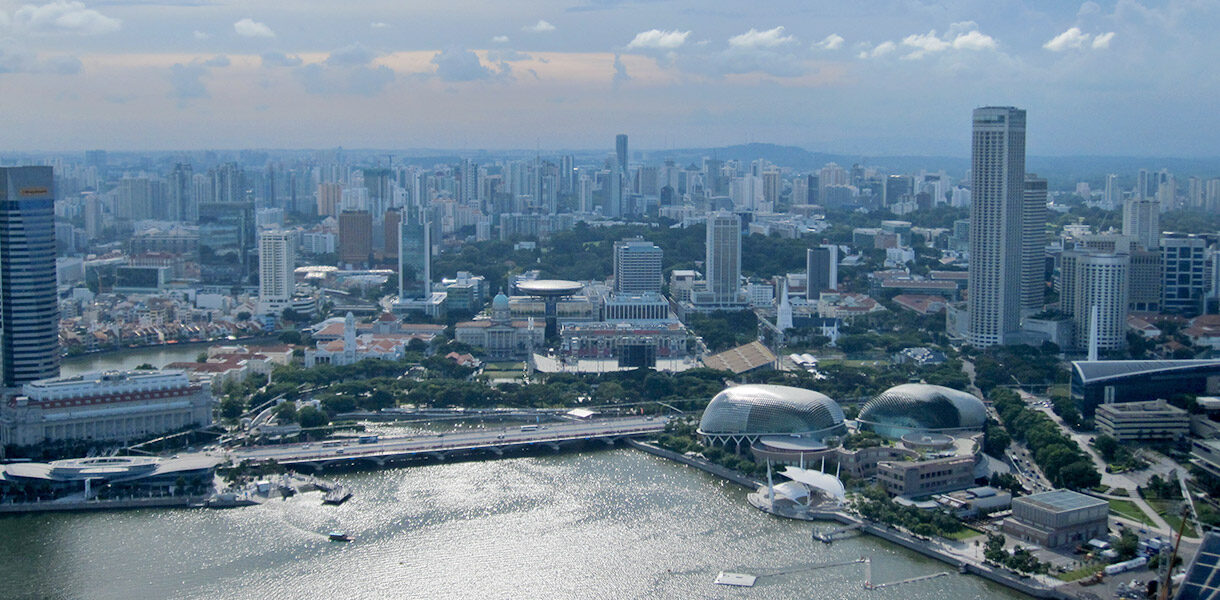 Sykline waterfront view of Singapore