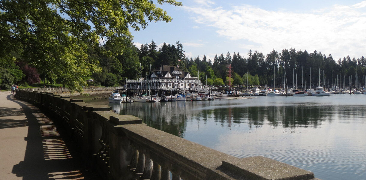 Boats docked at Stanley Park in Vancouver