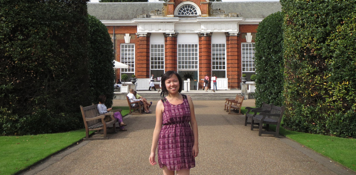 Outside The Orangery at Kensington Palace in London