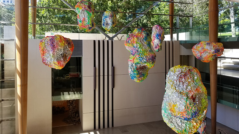 Colorful Sculptures at Auckland Art Gallery in New Zealand