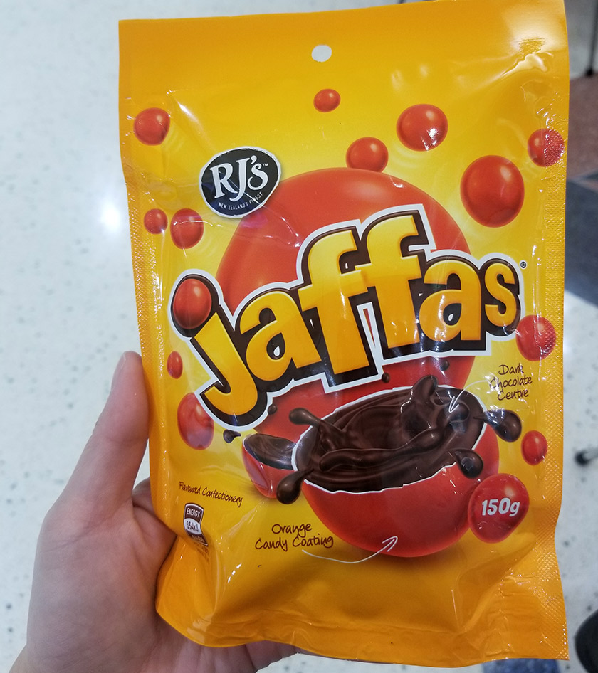 New Zealand candy- Jaffas (orange covered chocolates)