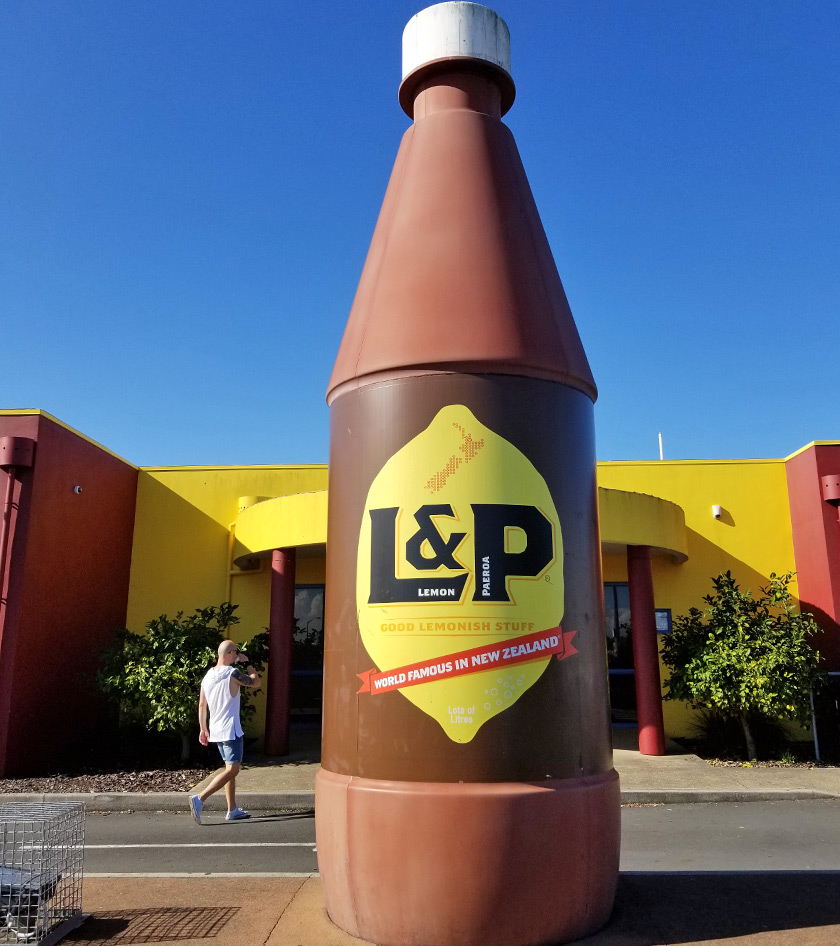 New Zealand's L&P- lemon and paeroa soft drink