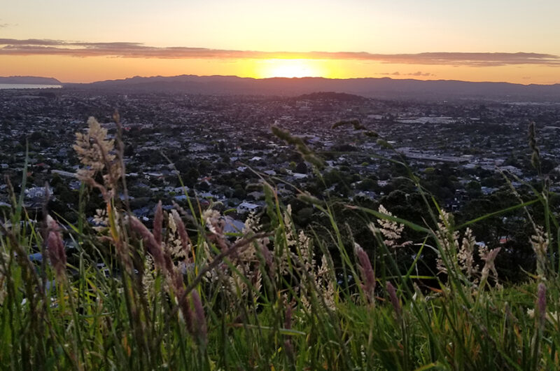 New Zealand Working Holiday Initial Checklist- Sunrise at Mt. Eden in Auckland